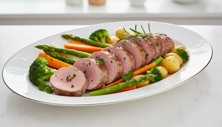 découvrez une recette de filet mignon de porc au four, gourmande et légère, idéale pour un repas sain et savoureux en famille.