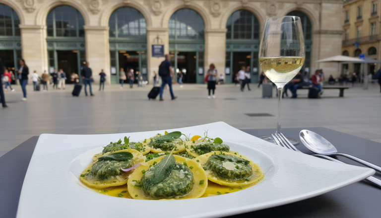 découvrez la raviole d'exception de philippe etchebest, une escale gourmande incontournable sur le parvis de la gare saint-jean à bordeaux, alliant saveurs raffinées et savoir-faire d'un grand chef.