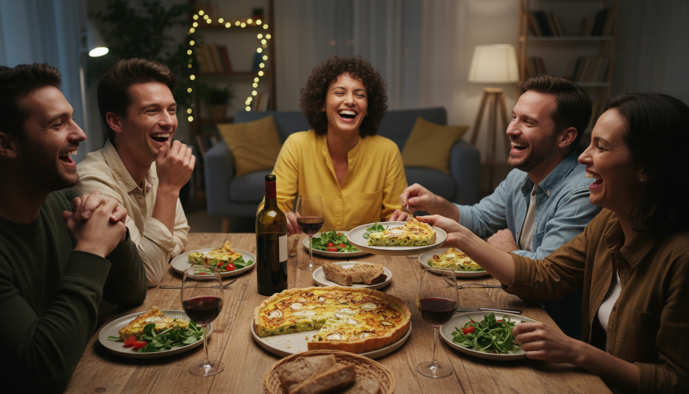 découvrez l'anecdote mémorable de la soirée où j'ai retiré la pâte de ma quiche poireaux-chèvre, et comment cette originalité a conquis tous les invités.