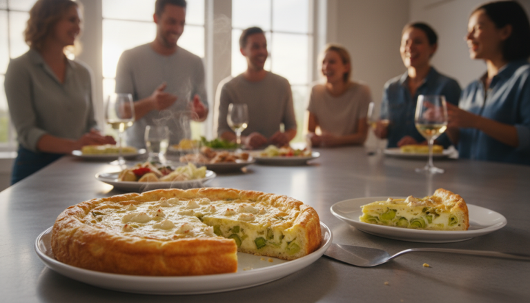 découvrez l'histoire d'une soirée inoubliable où j'ai retiré la pâte de ma quiche poireaux-chèvre, et comment cette version originale a conquis tous les convives.