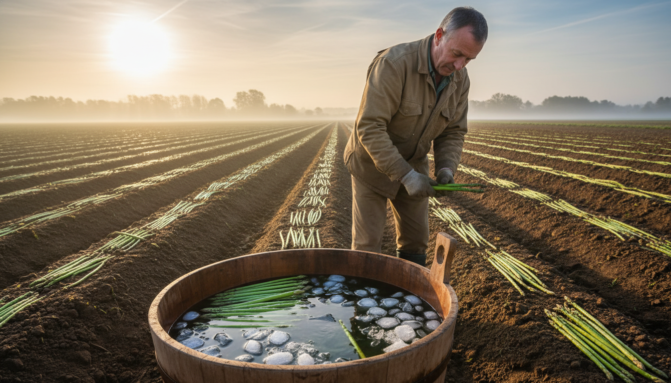 découvrez l’asperge parfaite du loudunais : un rituel quotidien alliant cueillette à l’aube et bain glacé pour garantir fraîcheur et qualité exceptionnelle.