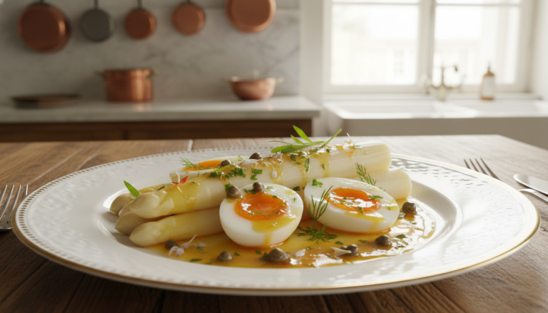 découvrez l’asperge parfaite du loudunais, fruit d’un rituel quotidien alliant cueillette à l’aube et bain glacé pour une fraîcheur incomparable.
