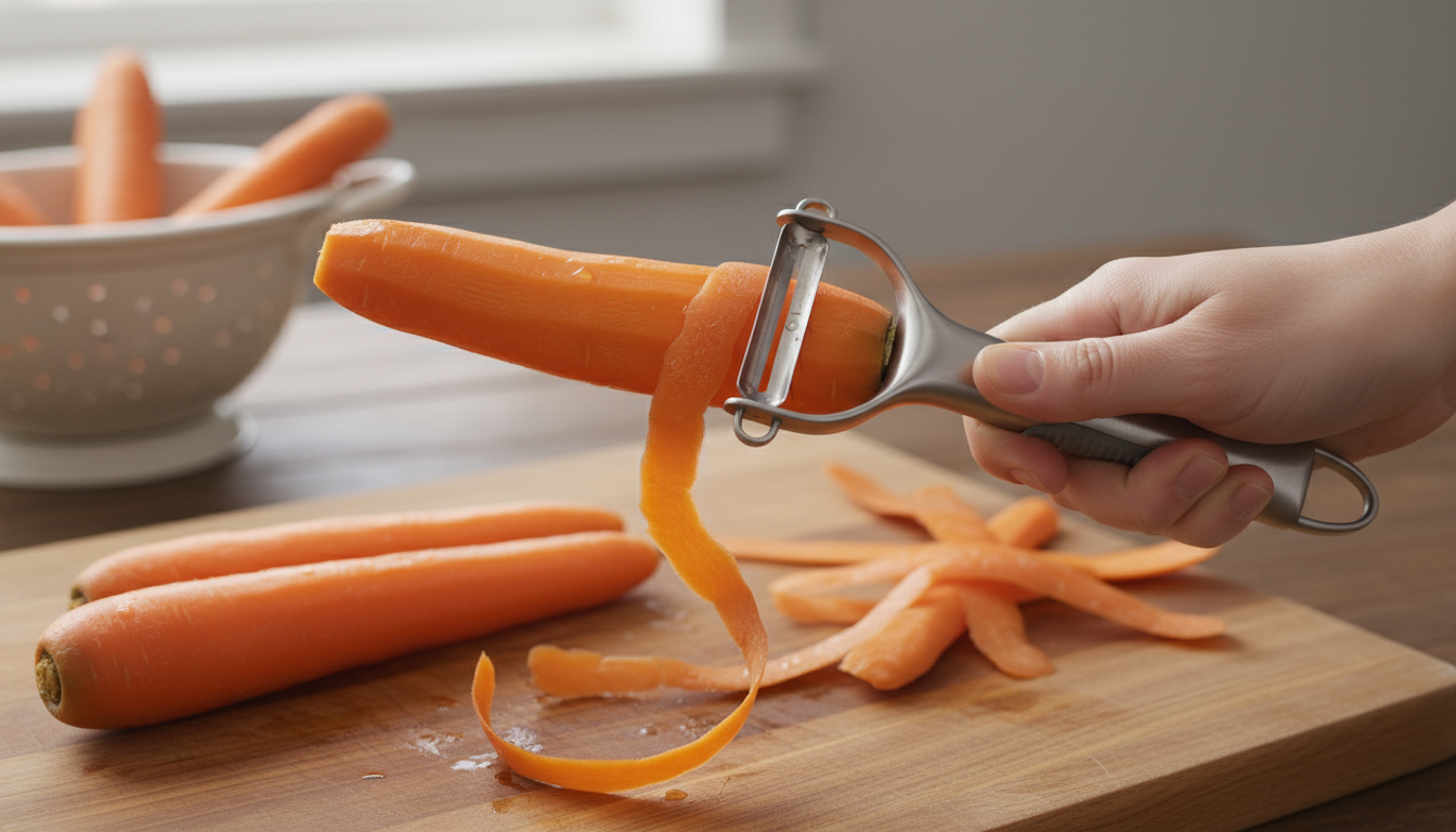 découvrez l'économe réinventé, la technique des chefs pour éplucher vos légumes dans les deux sens et transformer votre façon de cuisiner au quotidien.