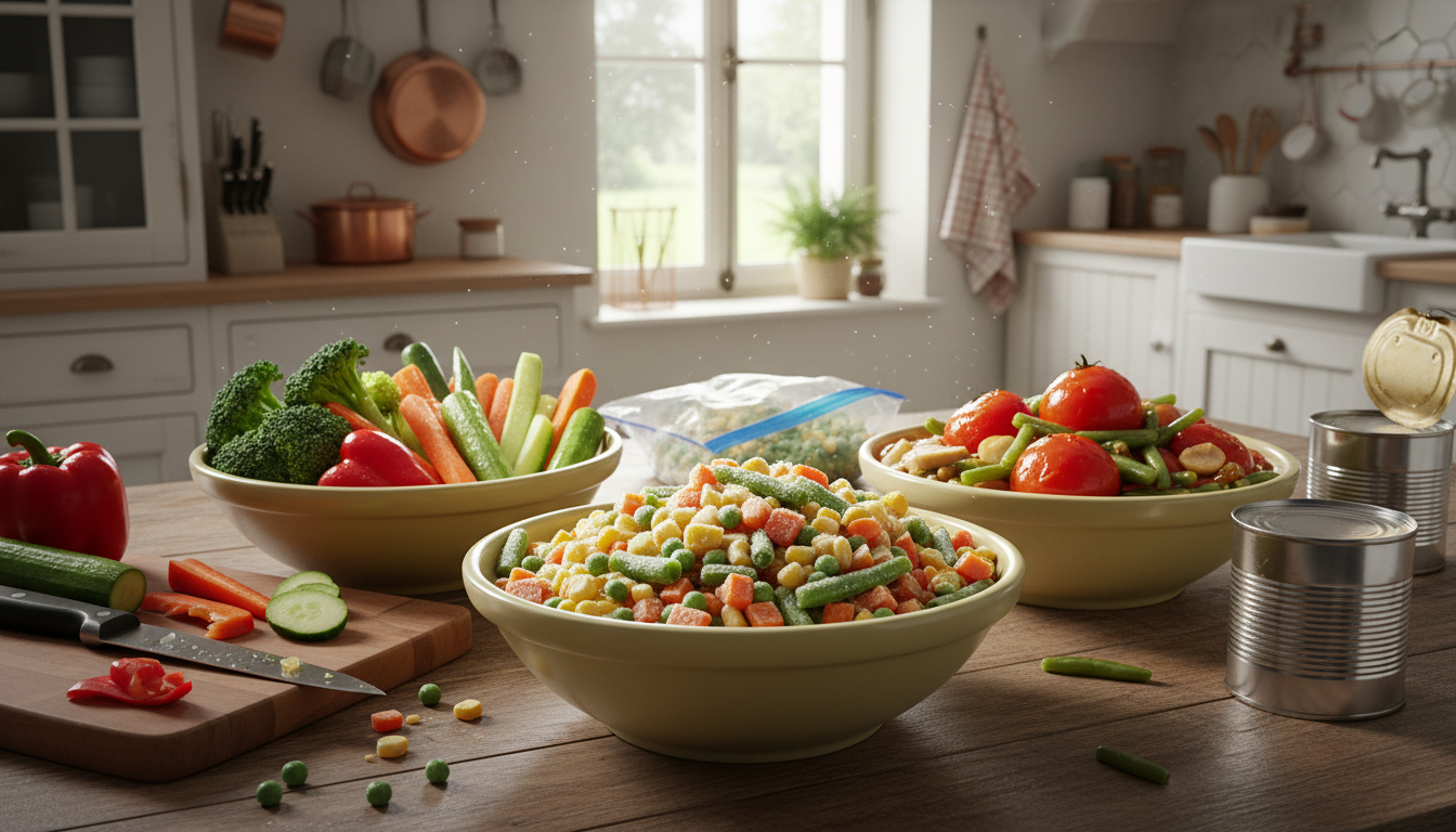 découvrez comment choisir entre légumes frais, surgelés ou en conserve pour allier saveurs, nutrition et praticité dans votre cuisine au quotidien.