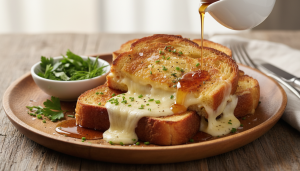 découvrez notre recette gourmande de pain perdu au fromage, un délice fondant qui réveillera vos papilles à chaque bouchée.