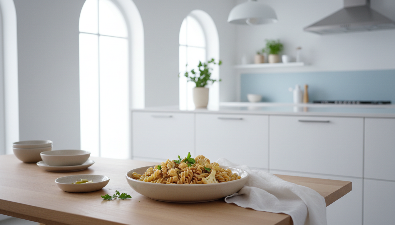 découvrez une recette légère et savoureuse de pâtes complètes au chou-fleur, idéale pour garder la ligne tout en se faisant plaisir.