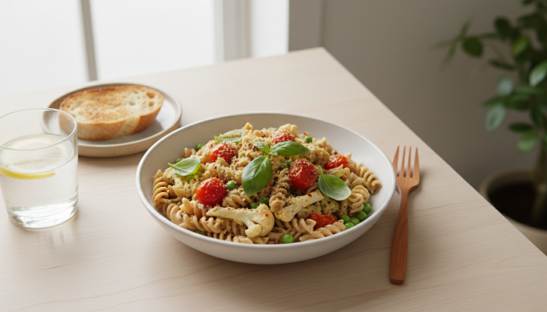 découvrez une recette légère de pâtes complètes au chou-fleur, idéale pour garder la ligne tout en se faisant plaisir.