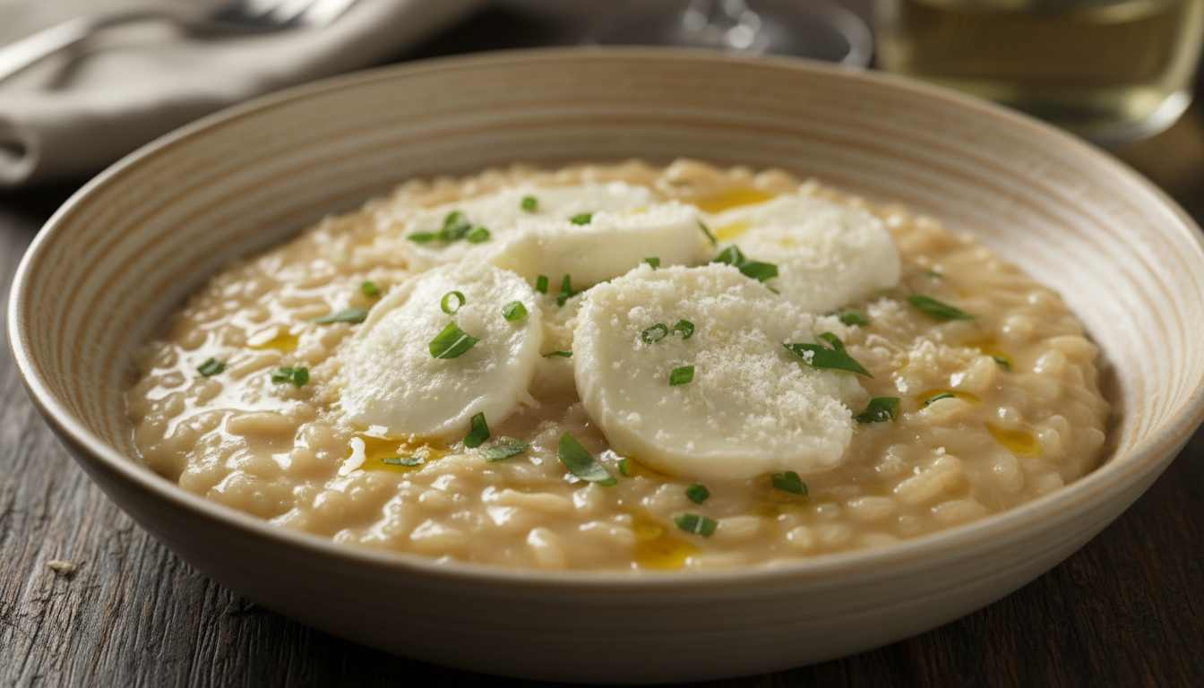 découvrez notre recette de risotto fondant au fromage frais, une délicieuse préparation crémeuse et gourmande qui ravira vos papilles à chaque bouchée.