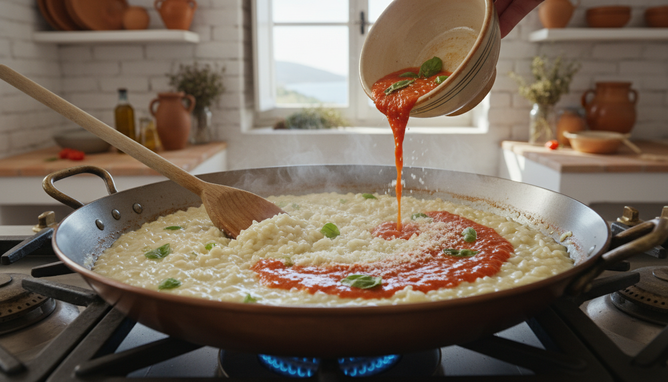 découvrez notre recette de risotto léger à la sauce tomate fraîche et parmesan fondant, un plat savoureux et facile à préparer pour un repas gourmand et équilibré.