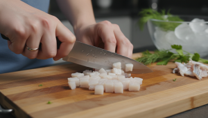 découvrez le tartare de daurade aux fruits, une alliance surprenante entre la fraîcheur délicate du poisson et le croustillant irrésistible des frites, pour une expérience gustative unique et rafraîchissante.