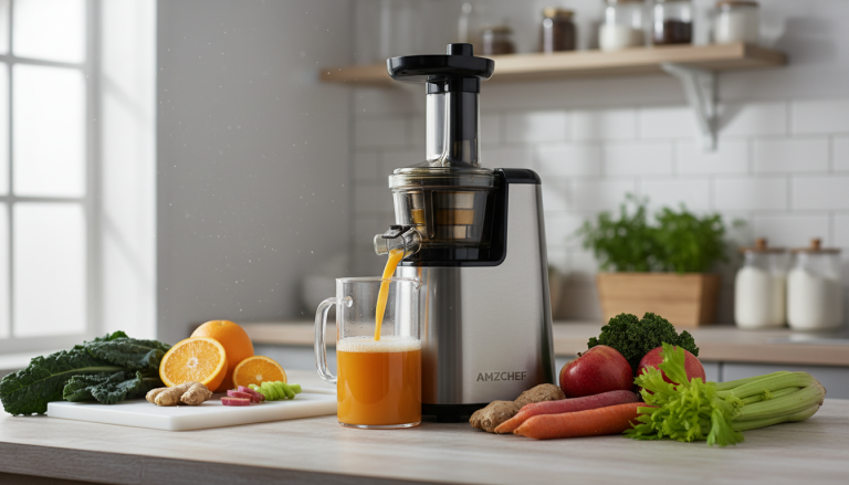 découvrez notre test complet de l'extracteur de jus amzchef : évaluez sa performance et son efficacité à froid pour des jus frais et nutritifs au quotidien.