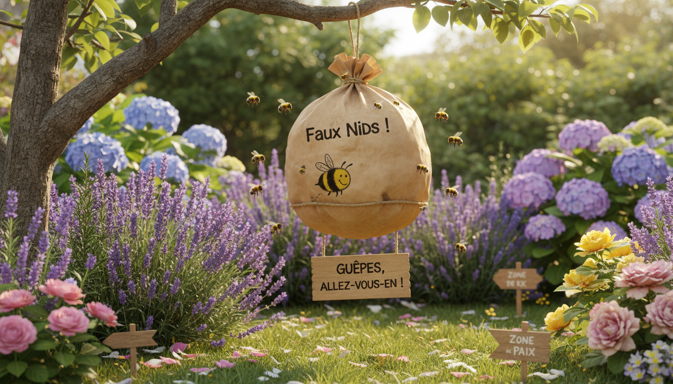 découvrez comment un sac en papier kraft suspendu à une branche devient votre solution naturelle et efficace pour éloigner les frelons asiatiques tout au long de l'été.