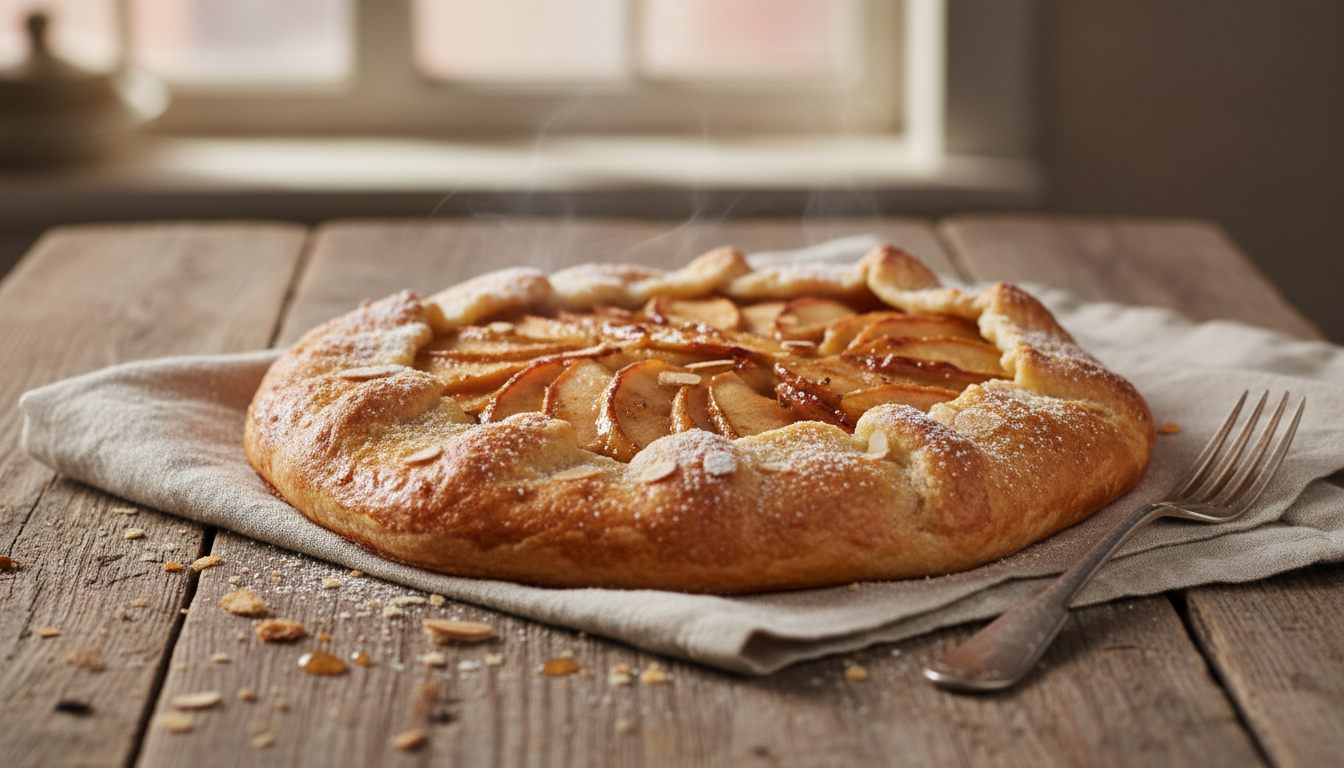 découvrez une galette délicieuse sans frangipane, garnie d'un cœur fondant aux pommes. une gourmandise facile à préparer qui ravira vos papilles et vos proches.