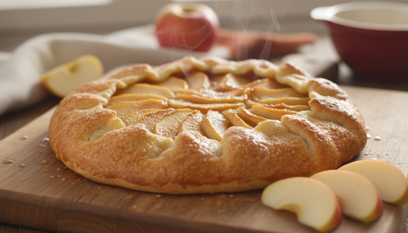découvrez une galette irrésistible sans frangipane, garnie d'un cœur fondant aux pommes, pour une douceur fruitée et gourmande qui séduira tous les palais.