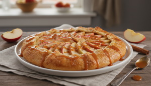 découvrez une galette irrésistible sans frangipane, garnie d'un cœur fondant aux pommes qui saura séduire vos papilles. une recette gourmande et originale à savourer sans modération.