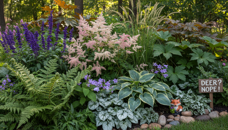 protégez votre jardin des chevreuils avec 11 plantes vivaces d’ombre qu’ils évitent. transformez vos espaces dévorés en un havre de verdure élégant et résistant.
