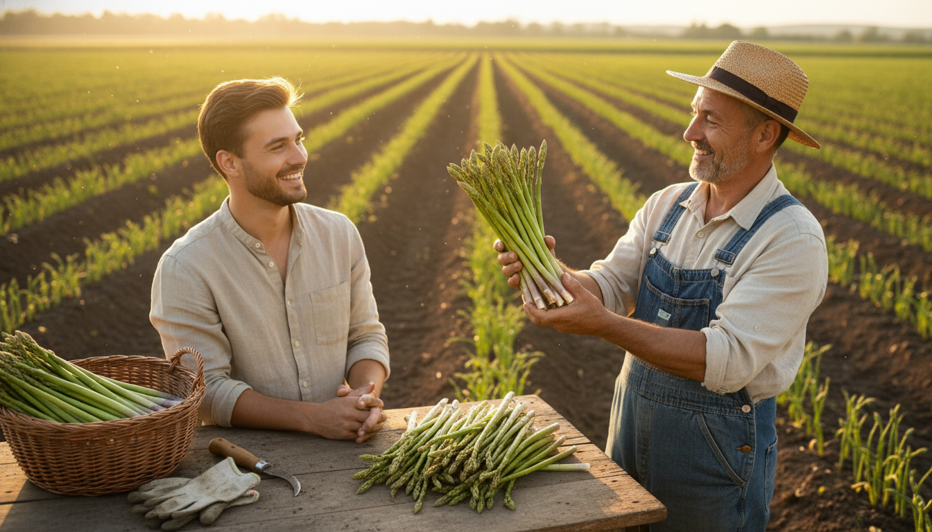 découvrez comment un simple conseil d'un maraîcher a transformé mes asperges filandreuses en délices tendres et savoureux. astuce facile pour sublimer vos légumes !