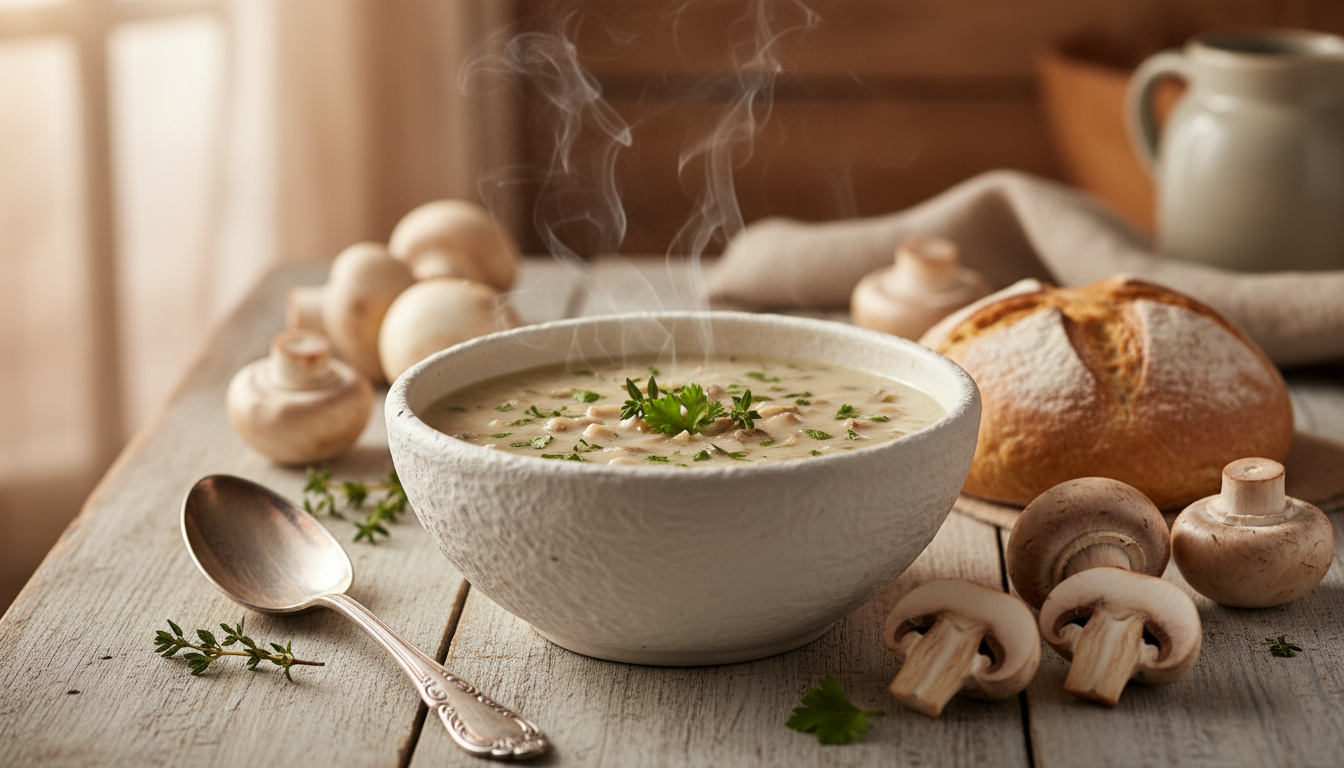 découvrez une recette légère et savoureuse de soupe aux champignons de paris, parfaite pour un repas réconfortant et sain.
