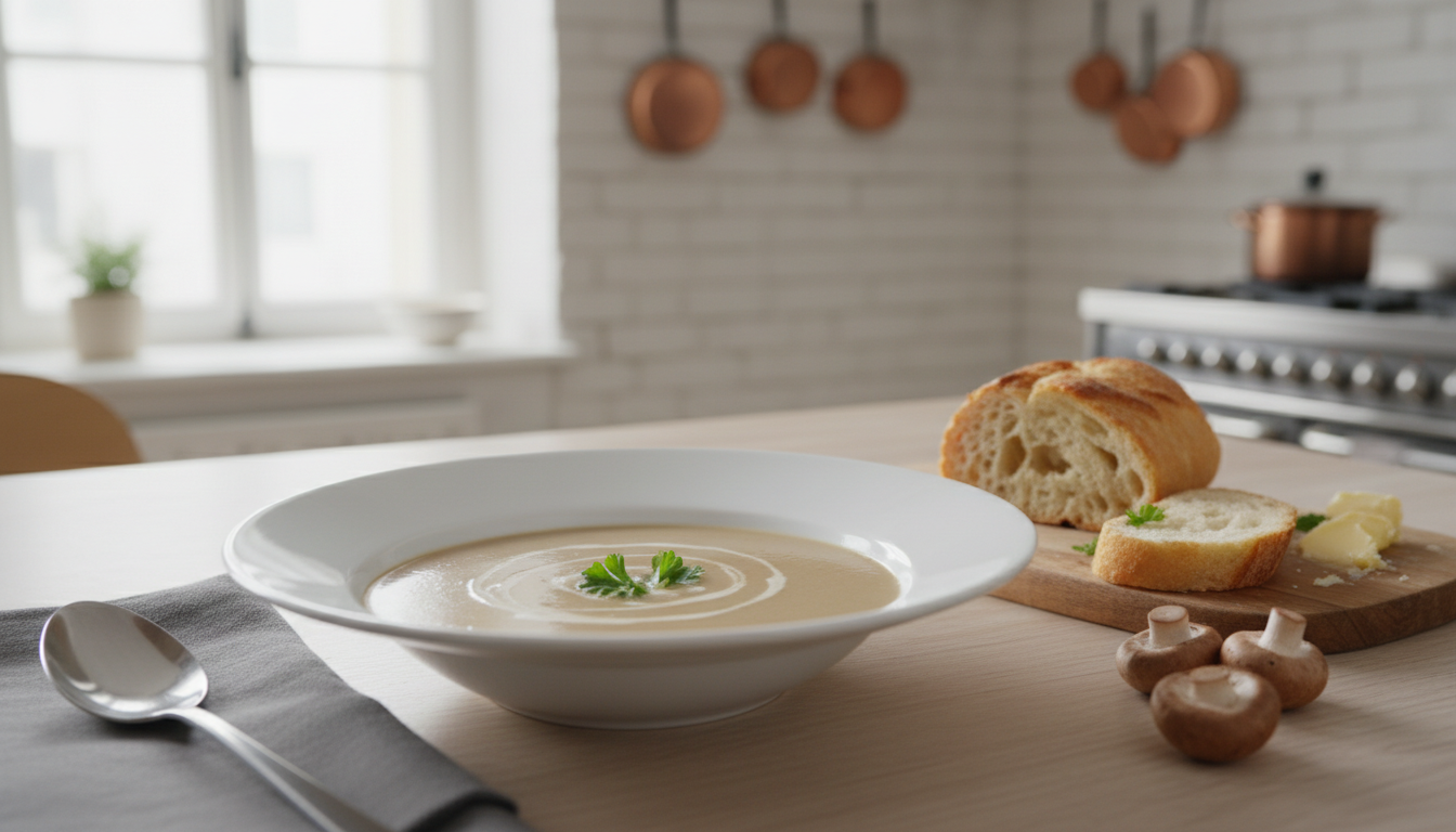 découvrez comment préparer une soupe aux champignons de paris légère et savoureuse, idéale pour un repas sain et délicieux.