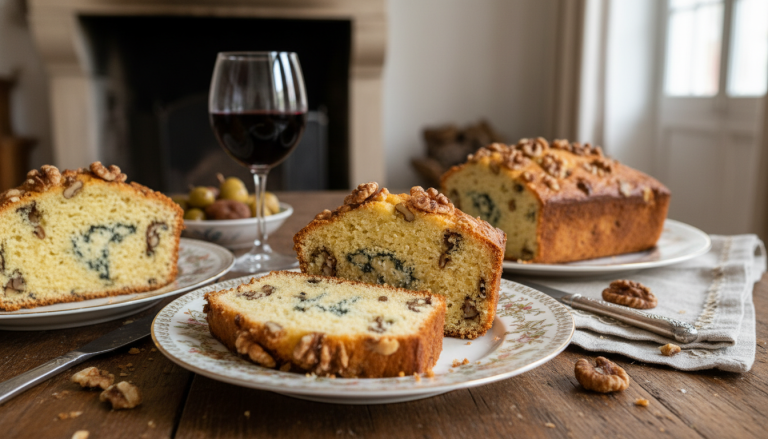 découvrez notre recette facile et gourmande de cake moelleux au roquefort et aux noix croquantes, parfaite pour un apéritif ou un repas convivial.