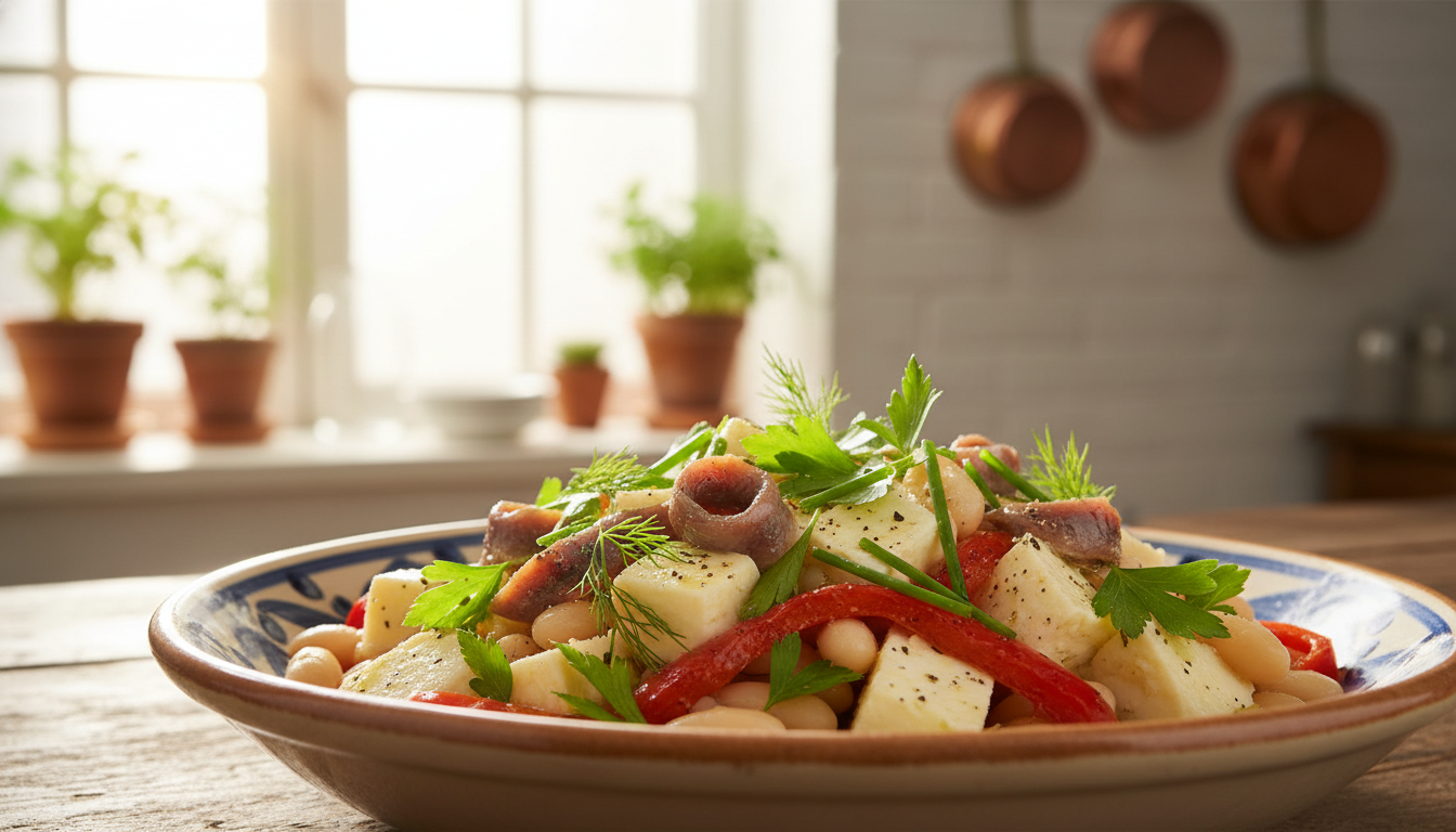 découvrez la recette authentique et savoureuse de la salade au fromage de brebis, un délice basque qui ravira vos papilles.