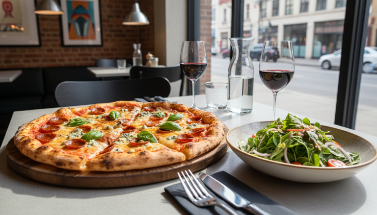 découvrez la délice croquant, une pizza savoureuse au bleu fondu et chorizo épicé, alliant douceur et piquant pour une explosion de saveurs unique.