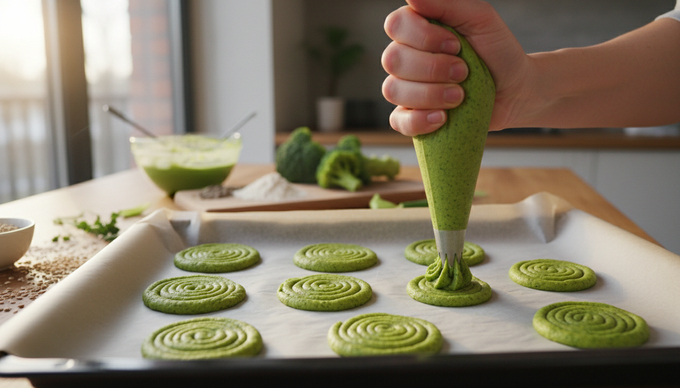 découvrez délice vert, une pizza légère et savoureuse au pesto d'épinards, posée sur une croûte croustillante de brocoli pour une expérience gourmande et saine.