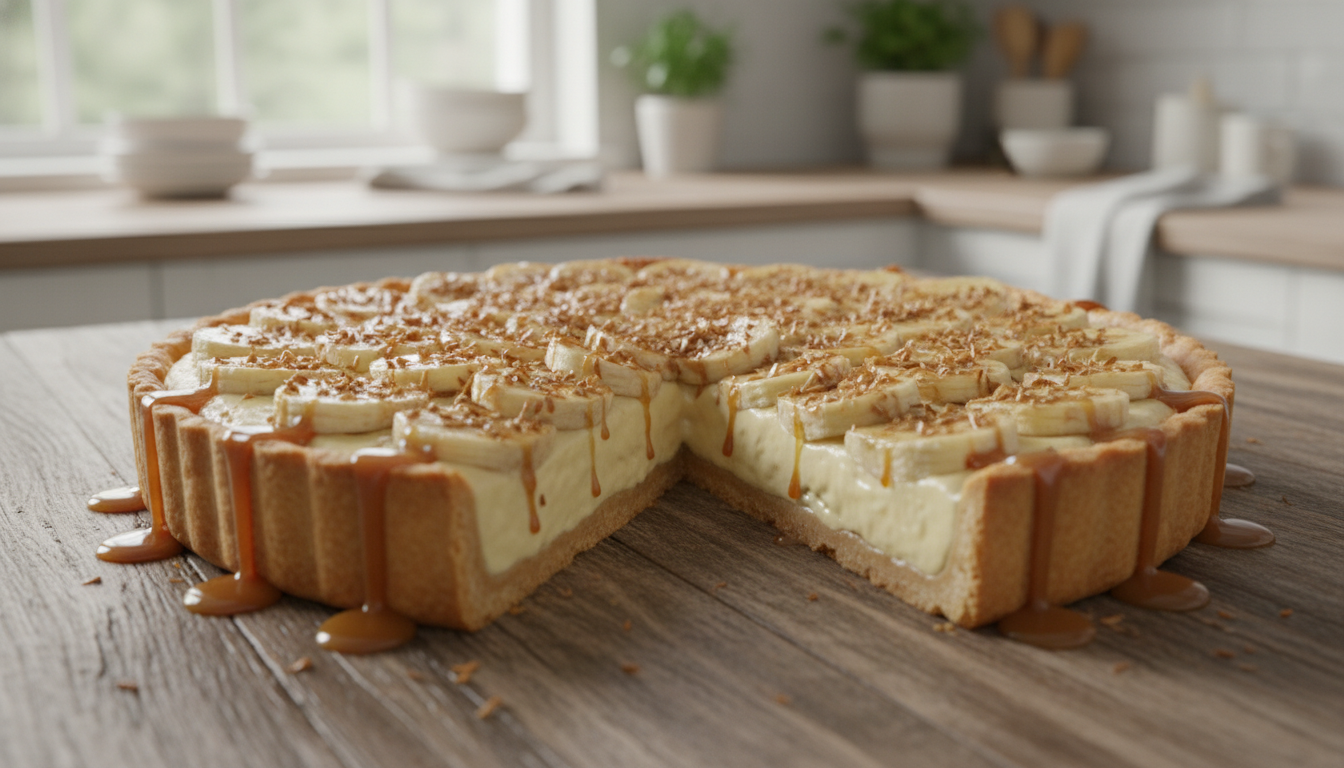 découvrez une recette simple et rapide pour une tarte crémeuse à la banane, légère et délicieuse, parfaite pour toutes les occasions.