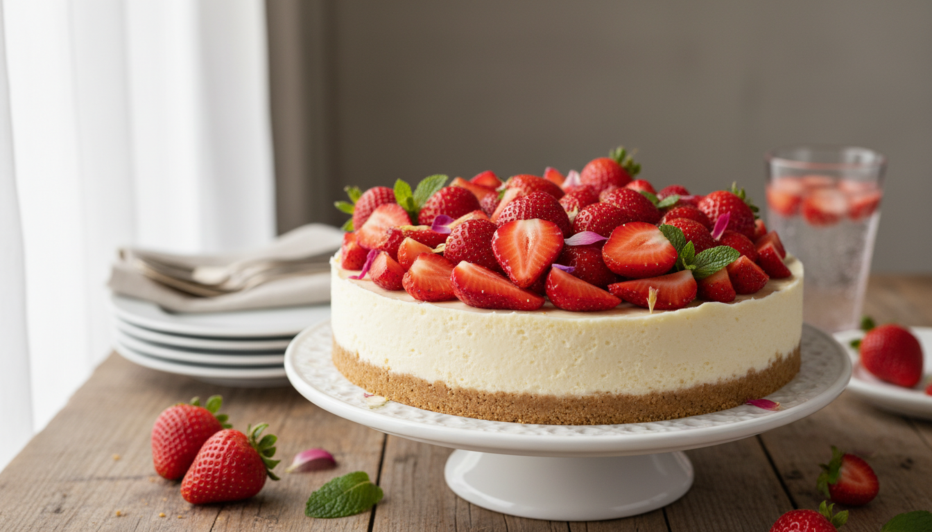 découvrez notre délicieuse recette de cheesecake gourmand aux fraises et fromage frais, parfaite pour un dessert frais et savoureux qui ravira vos papilles.