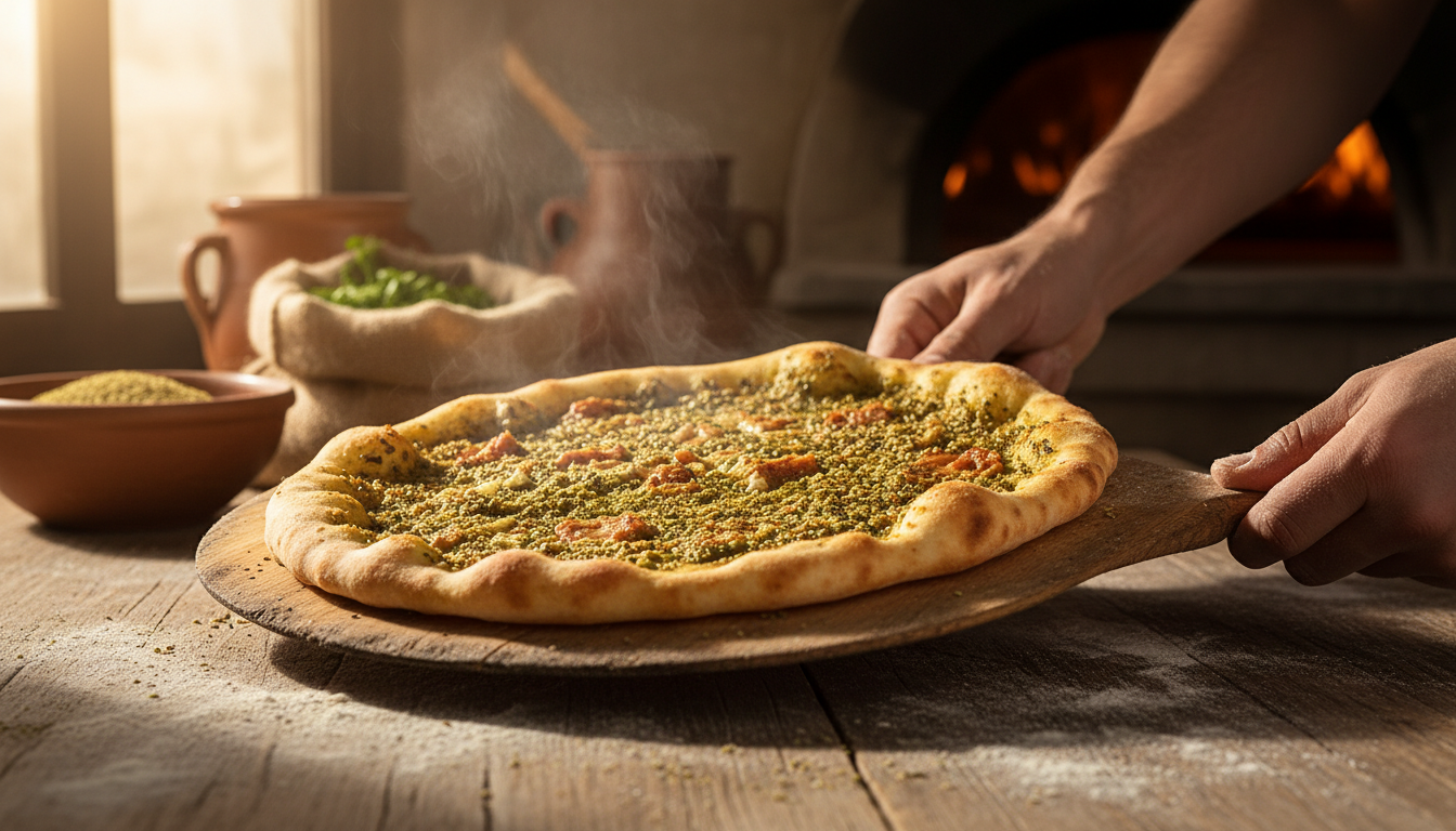 découvrez notre recette simple de pizza libanaise légère au zahtar, une explosion de saveurs méditerranéennes pour un repas délicieux et sain.