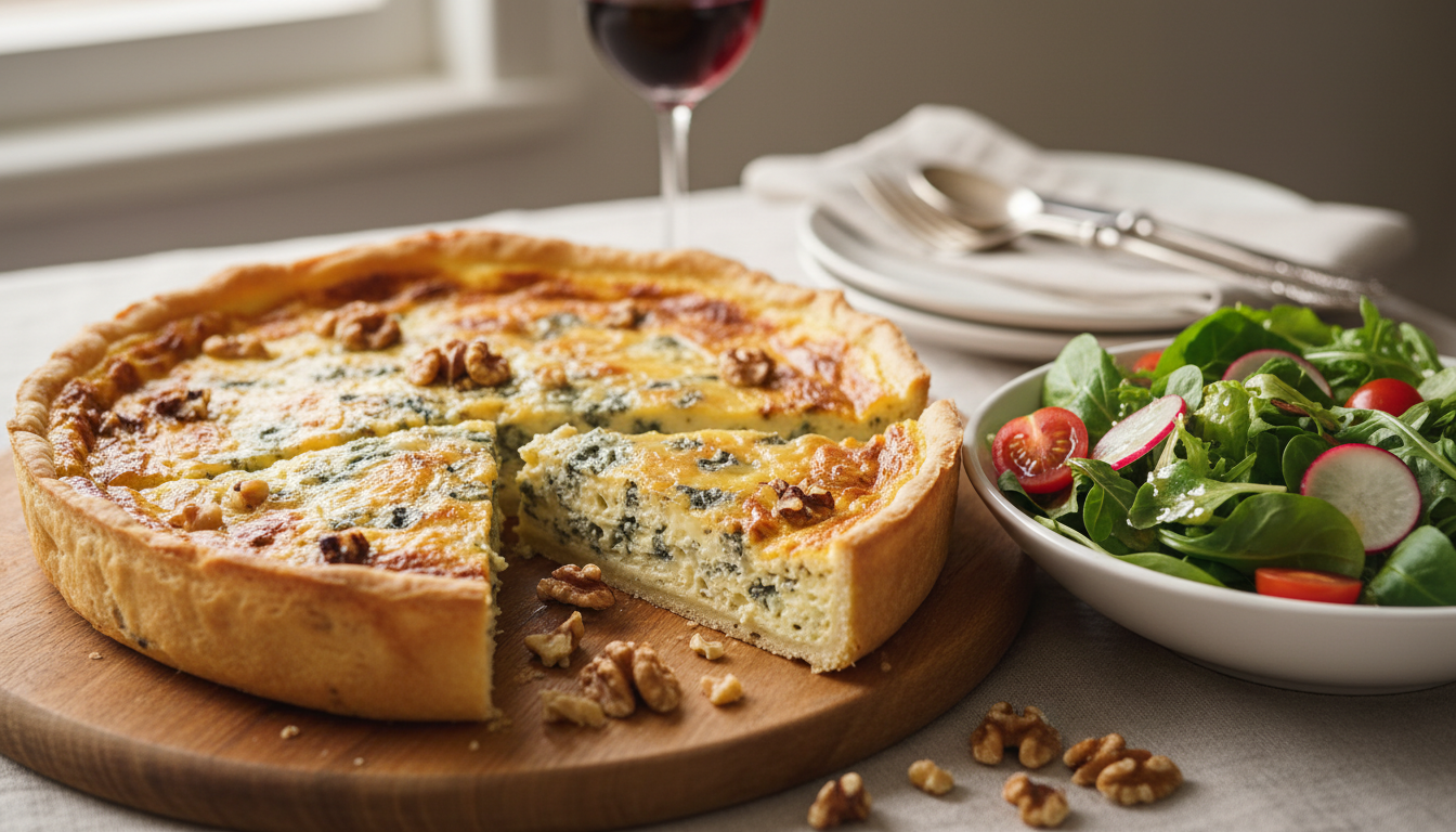 découvrez notre recette simple et gourmande de quiche sans pâte au bleu, parfaite pour un repas savoureux et léger à partager en famille ou entre amis.