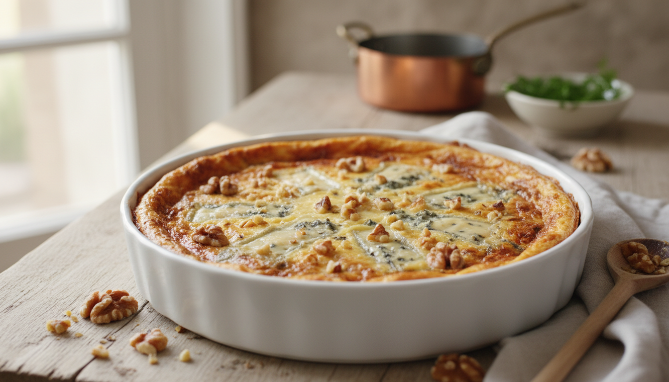découvrez une délicieuse quiche sans pâte au bleu, une recette simple et gourmande parfaite pour un repas savoureux et léger à partager.