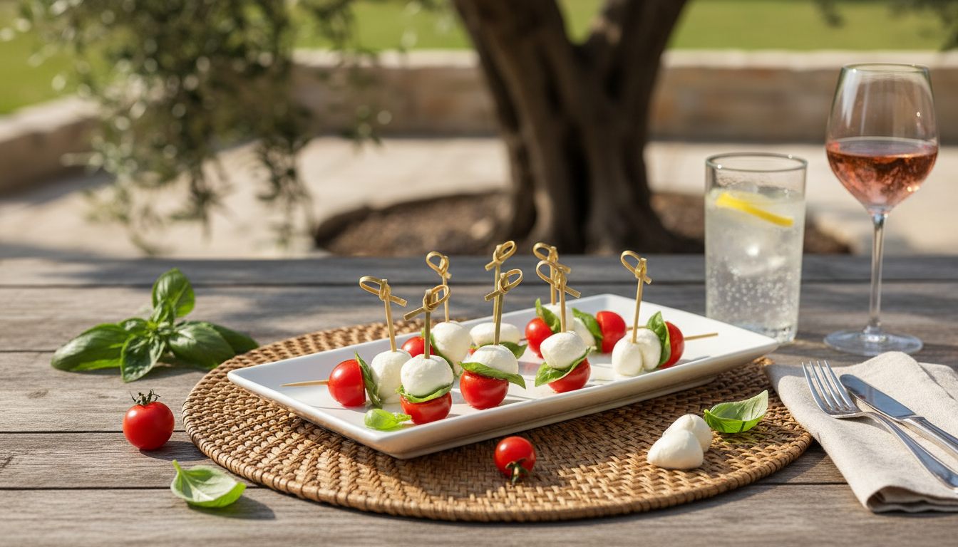 découvrez notre recette facile et fraîche de délicieuses bouchées légères à la mozzarella et aux tomates cerises, parfaites pour un apéritif sain et gourmand.