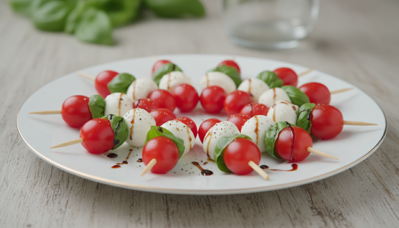 découvrez notre recette facile et fraîche de bouchées légères à la mozzarella et tomates cerises, parfaites pour un apéritif savoureux et rapide à préparer.