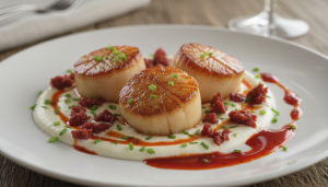 découvrez une recette savoureuse de noix de saint-jacques parfumées au chorizo, sublimées par l'onctuosité du fromage frais. un plat gourmand et raffiné qui éveillera vos papilles.