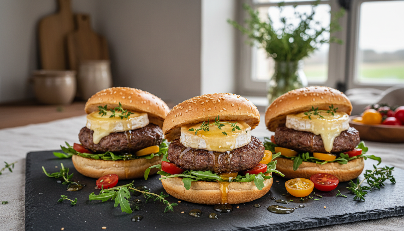 découvrez une recette simple et savoureuse de burger au fromage de chèvre, parfaite pour régaler vos papilles à la maison.