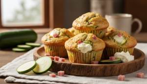 découvrez une recette gourmande de muffins moelleux à la courgette, jambon et fromage frais, parfaits pour un repas savoureux et facile à préparer.