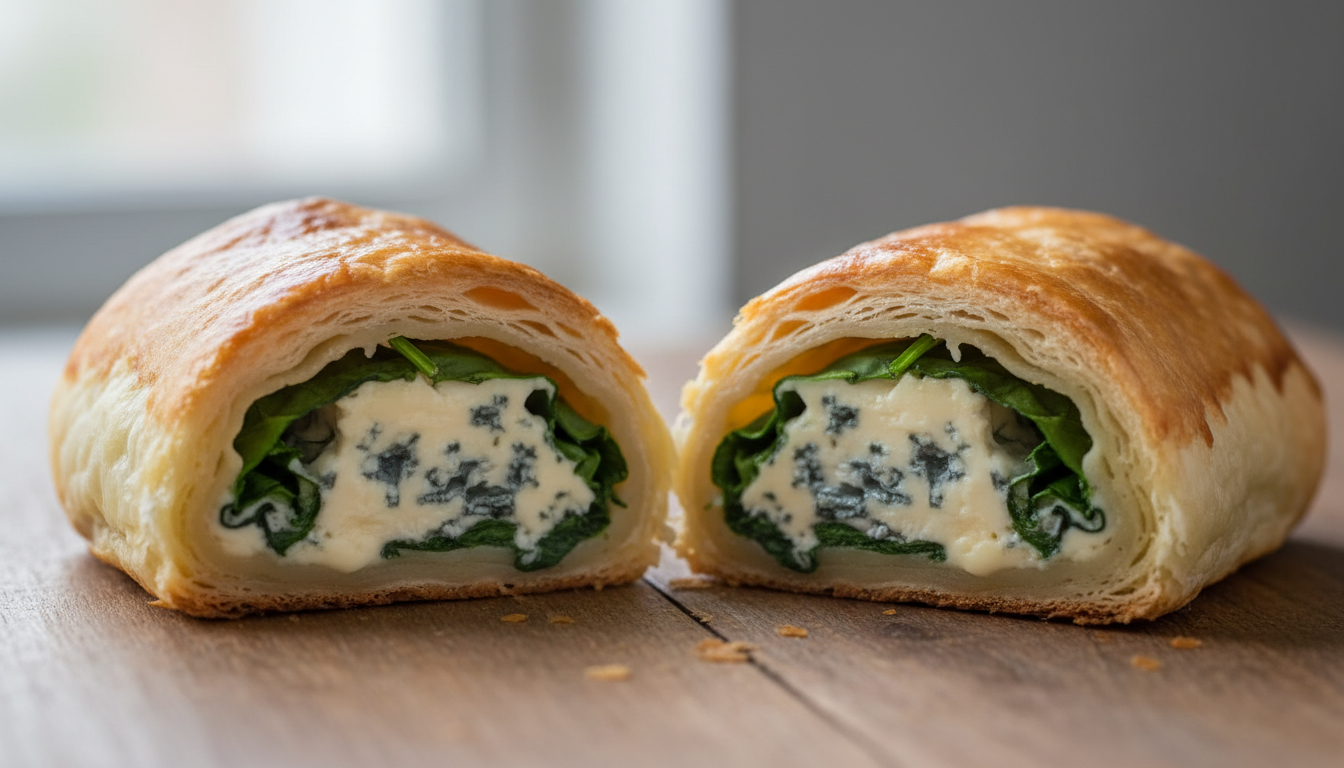 découvrez notre recette facile et légère de roulé feuilleté aux épinards frais et roquefort fondant, parfaite pour un repas savoureux et gourmand.
