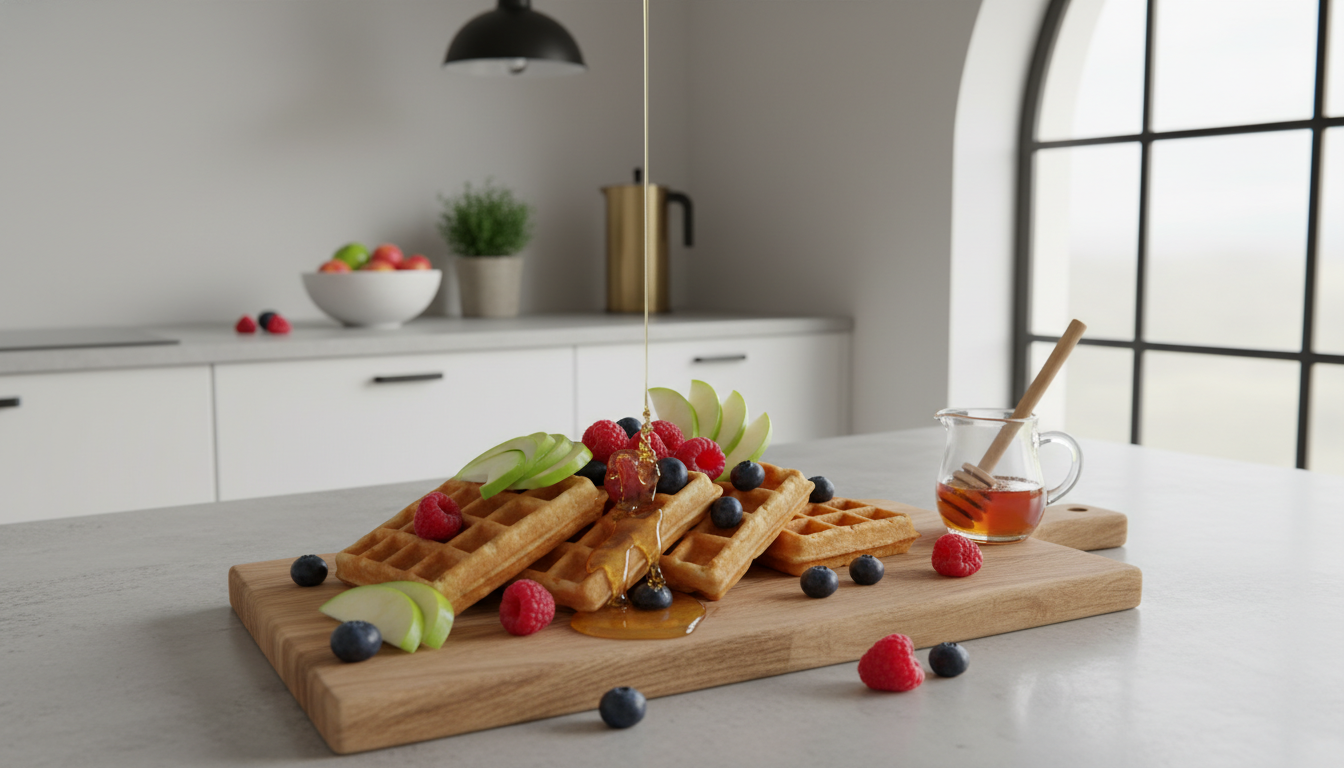 découvrez une recette simple et rapide de gaufres légères sans sucre ni beurre, parfaites pour un goûter sain et gourmand. facile à préparer, savourez des gaufres naturelles et délicieuses.