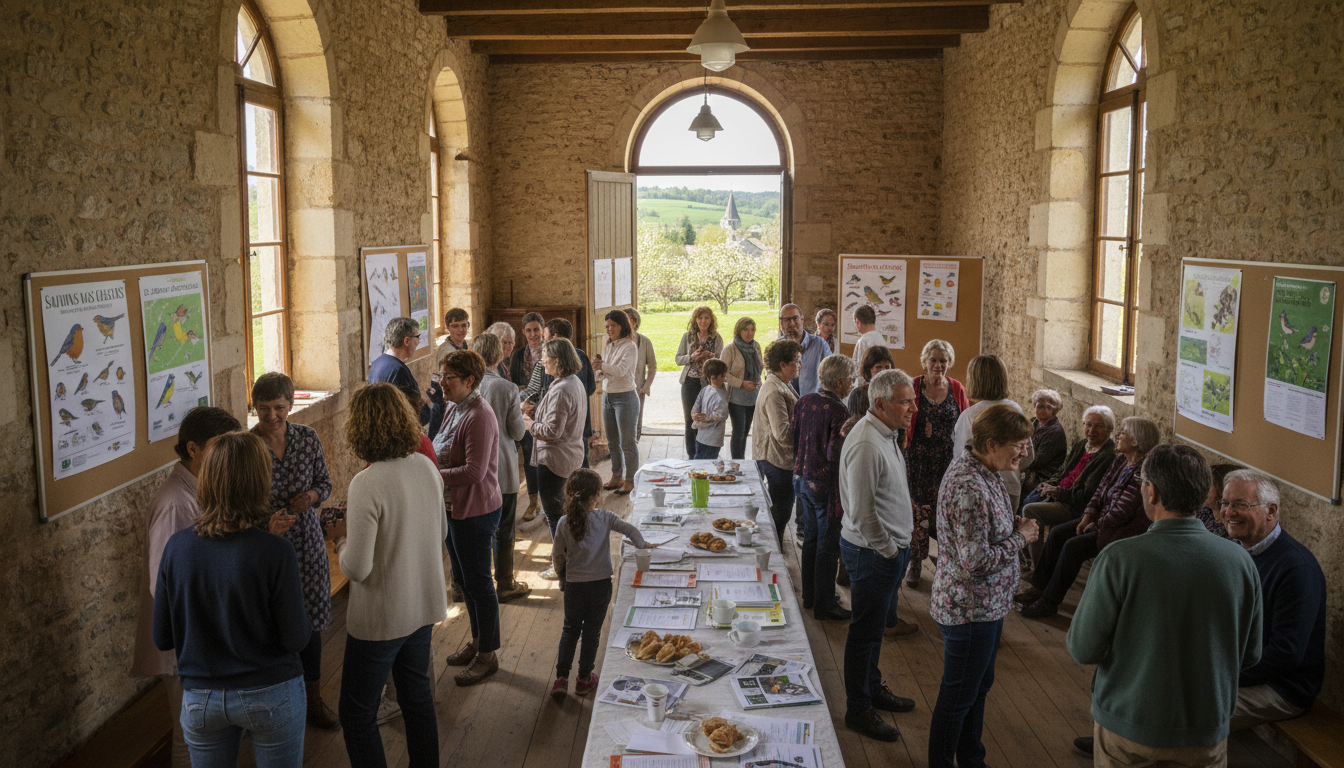 Le bouvreuil pivoine, oiseau vulnérable : un trésor naturaliste révélé lors de l’inventaire faunistique à Saint-Firmin-des-Prés