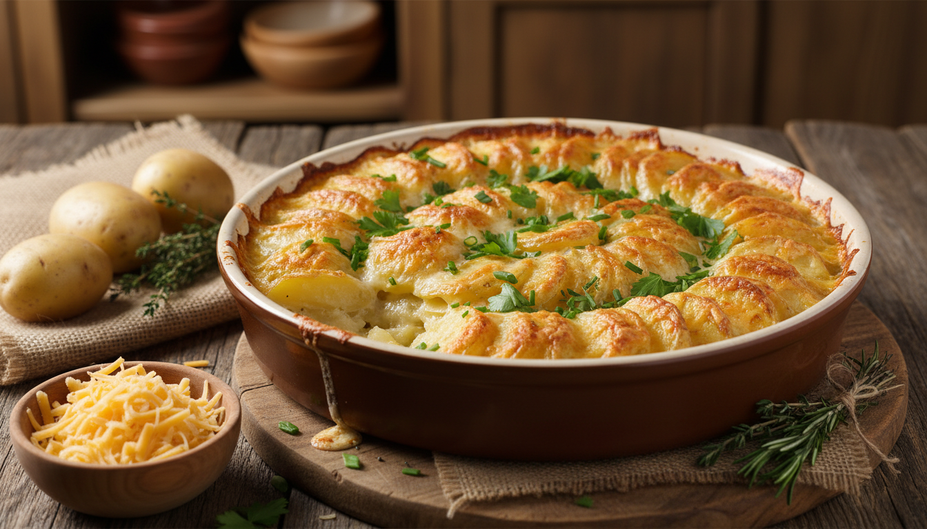 découvrez ma recette économique et savoureuse de gratin de pommes de terre garnies, un plat simple qui fait l’unanimité à chaque repas !