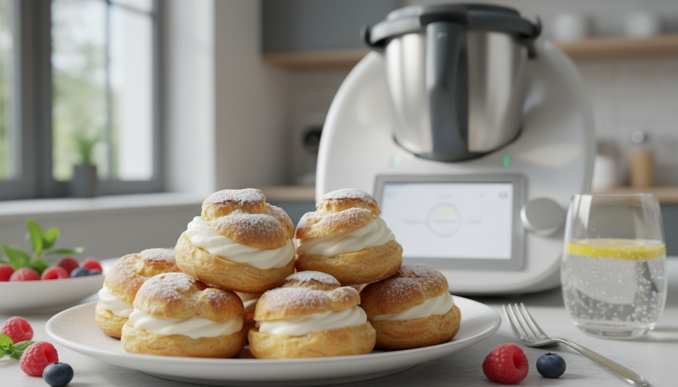 découvrez notre recette de profiteroles allégées au thermomix : une douceur savoureuse et saine pour vous faire plaisir sans culpabilité.