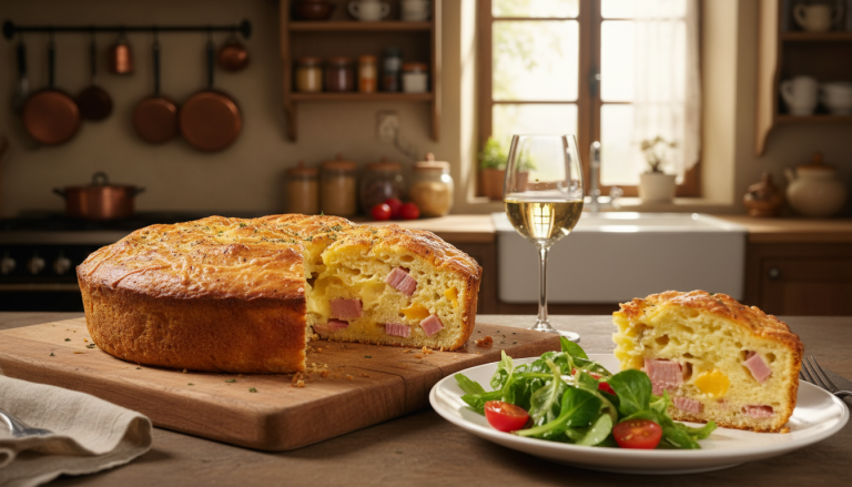 découvrez notre recette facile de cake jambon-fromage, préparée simplement avec votre thermomix pour un résultat savoureux et rapide.