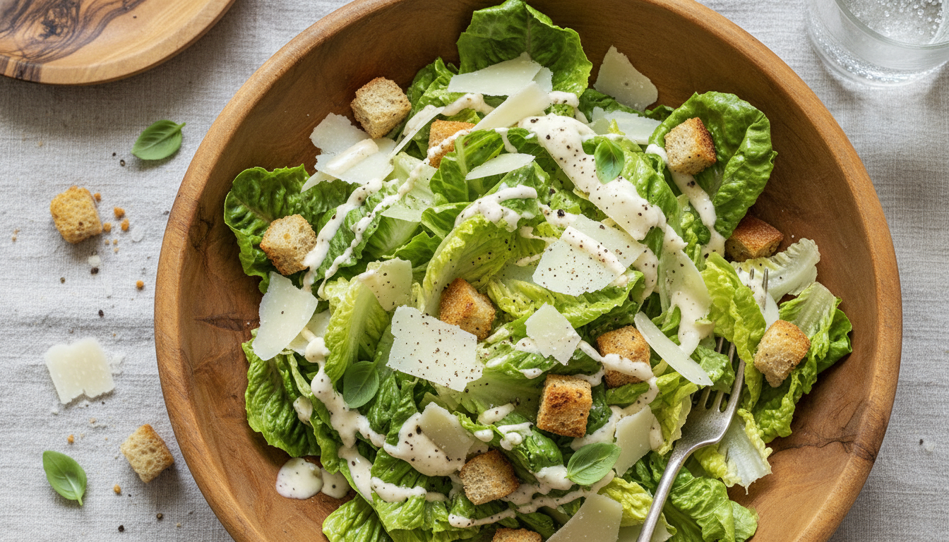 découvrez la recette classique et savoureuse de la salade césar, un incontournable intemporel qui allie fraîcheur et saveurs authentiques pour tous les amateurs de cuisine.