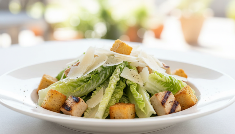 découvrez la recette classique et savoureuse de la salade césar, un incontournable qui a su séduire les palais à travers les époques. facile à préparer et toujours délicieuse !