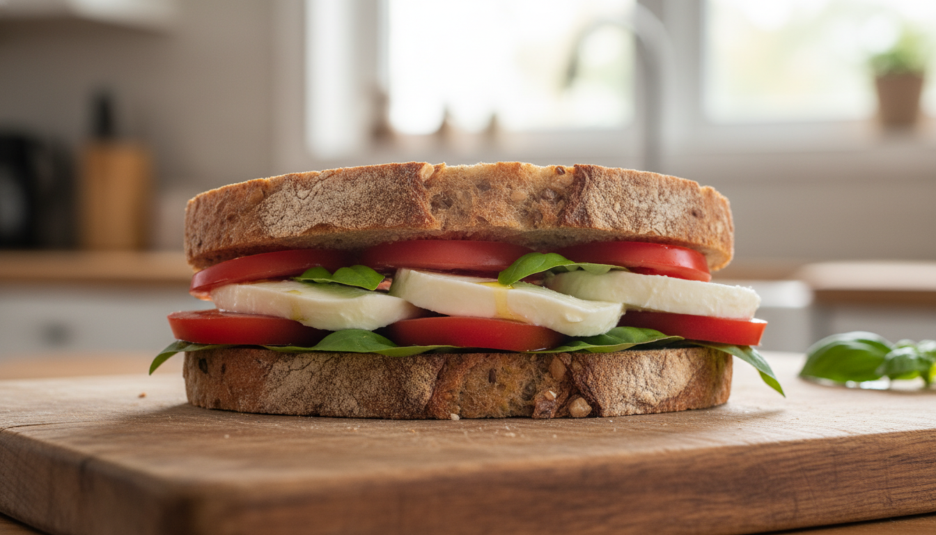 découvrez notre recette légère et minceur du sandwich fraîcheur tomate mozzarella, idéale pour un repas sain et savoureux.