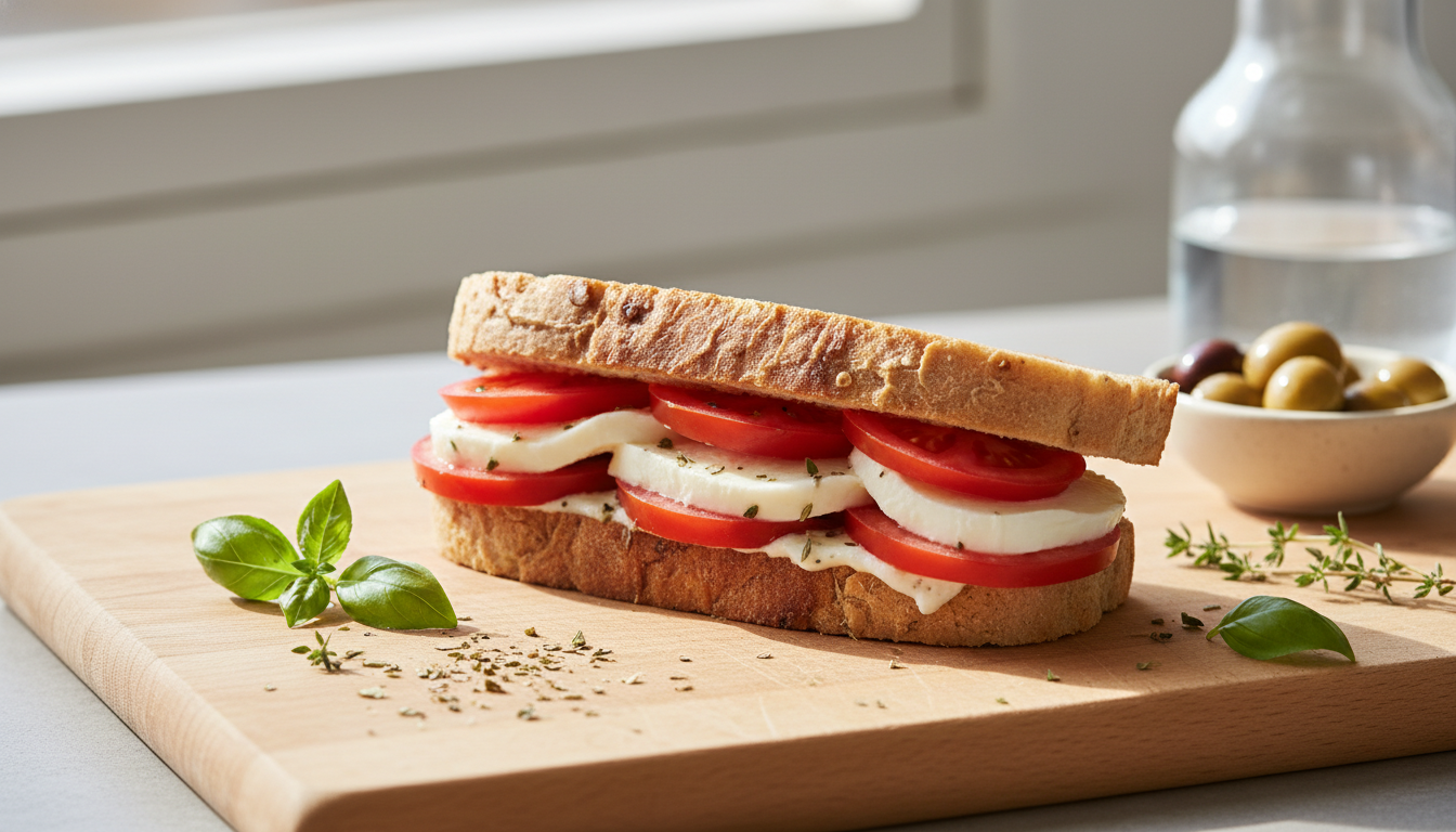 découvrez notre recette légère de sandwich fraîcheur à la tomate et mozzarella, idéale pour un repas minceur savoureux et facile à préparer.