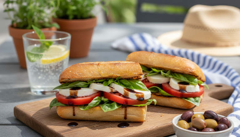 découvrez notre recette légère et minceur du sandwich fraîcheur tomate mozzarella, parfaite pour un repas sain et savoureux.