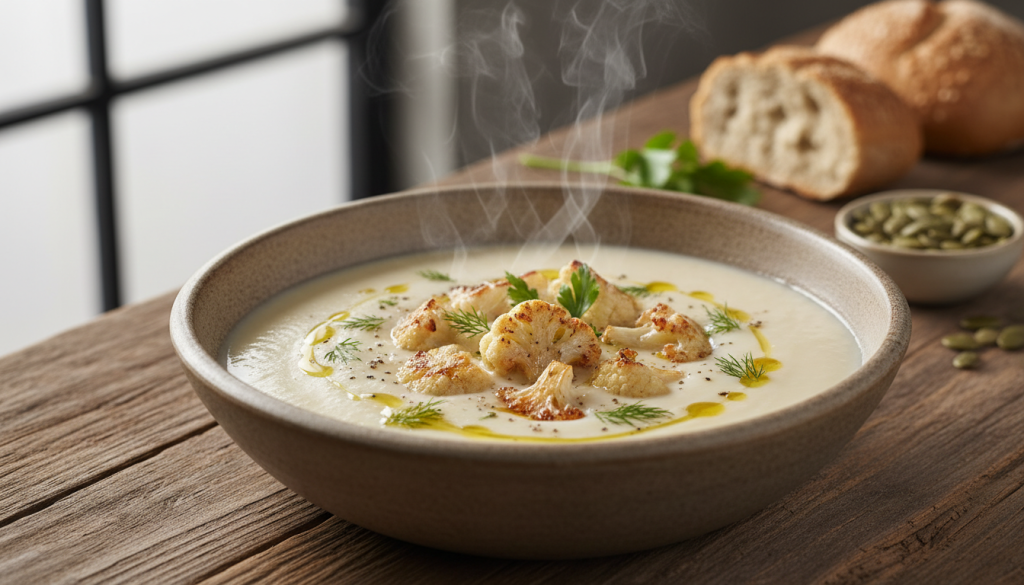 découvrez notre recette simple et saine de soupe onctueuse de chou-fleur allégée, parfaite pour un repas léger et savoureux à adopter au quotidien.