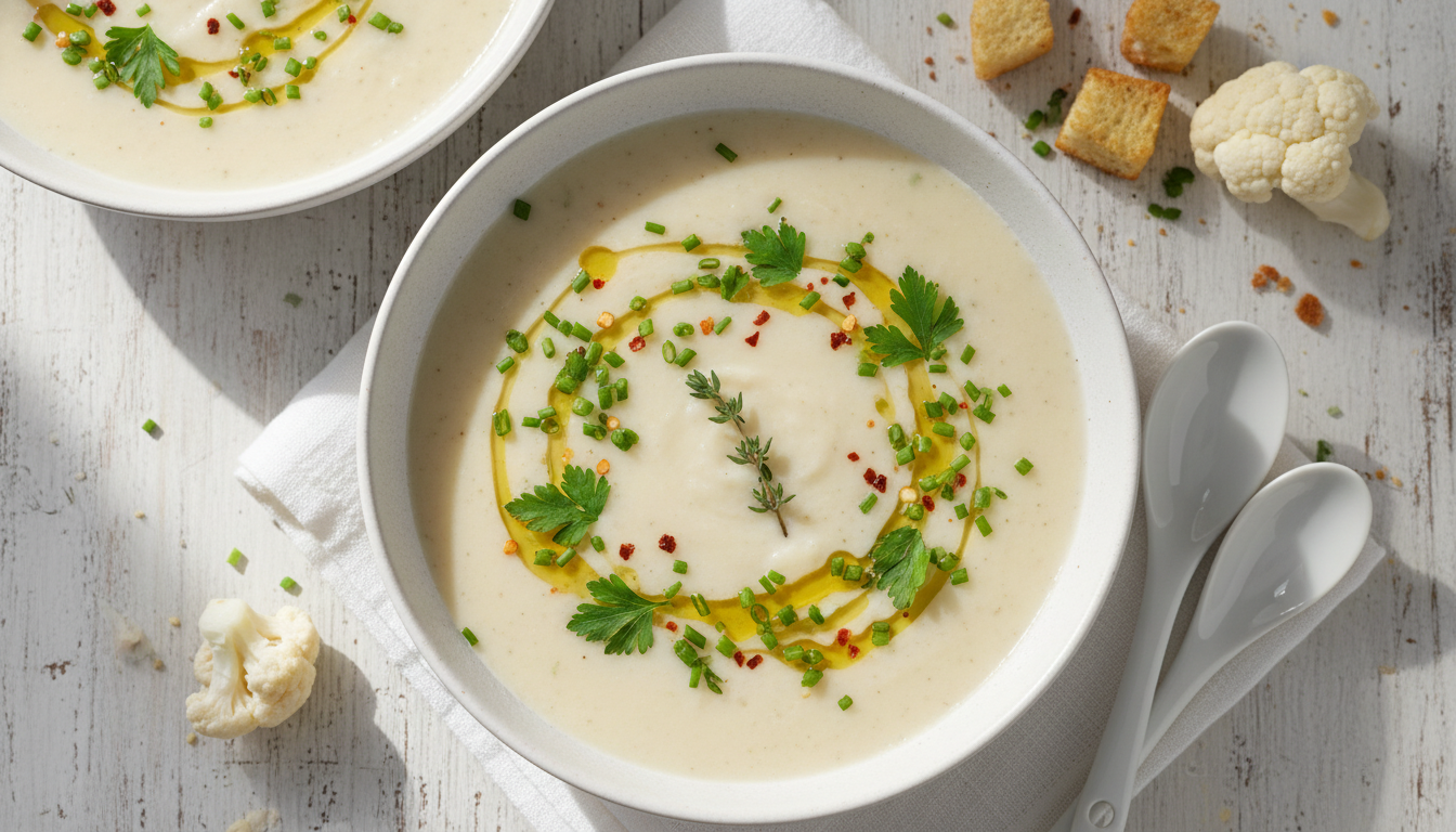 découvrez notre recette simple et saine de soupe onctueuse de chou-fleur allégée, parfaite pour un repas léger et savoureux à adopter dès maintenant.